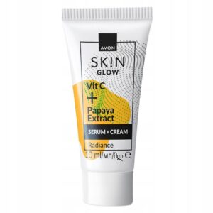 AVON ROZŚWIETLAJĄCE SERUM I KREM DO TWARZY 2w1 PAPAYA RADIANCE 10 ML