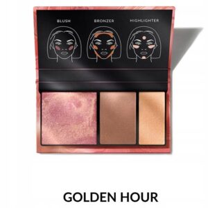 Paleta do konturowania Golden Hour AVON Brązer Róż Rozświetlacz